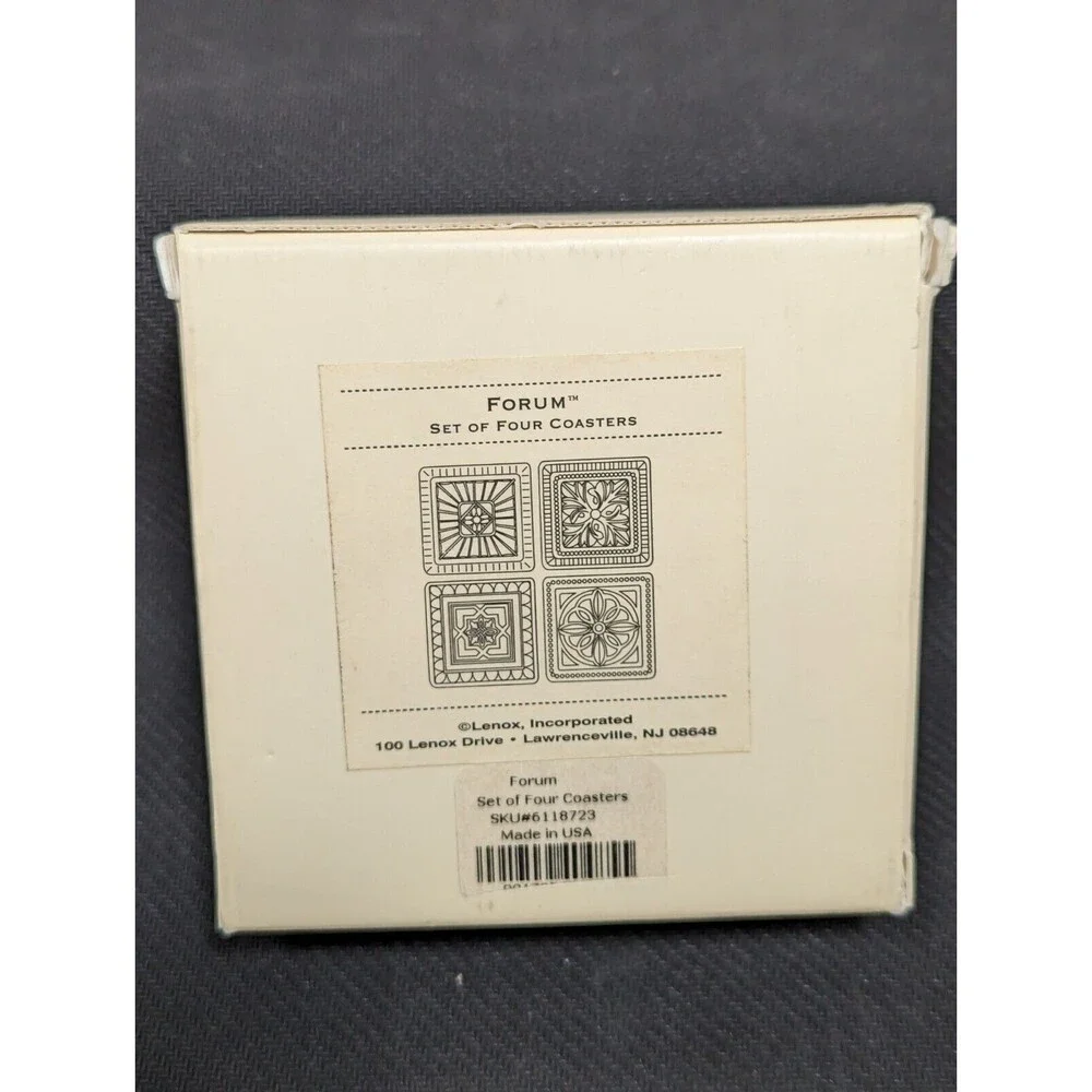 Rare 4 LENOX  FORUM COLLECTION CERAMIC COASTERS